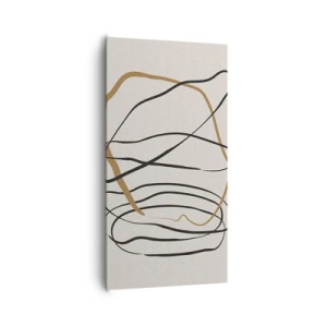 Cuadro sobre lienzo - Impresión de Imagen - Composición: danza lineal - 65x120 cm