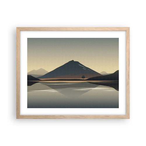 Póster en marco roble claro - Reflejo de espejo - 50x40 cm