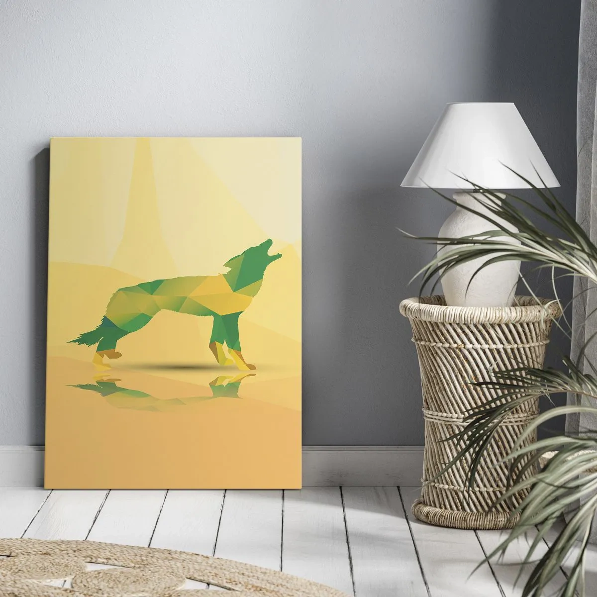 Cuadro sobre lienzo - Impresión de Imagen - Lobo solitario - 55x100 cm