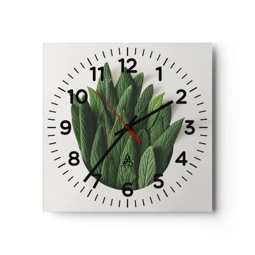 Reloj de pared - Reloj de vidrio - Curiosidad desenfrenada - 40x40 cm