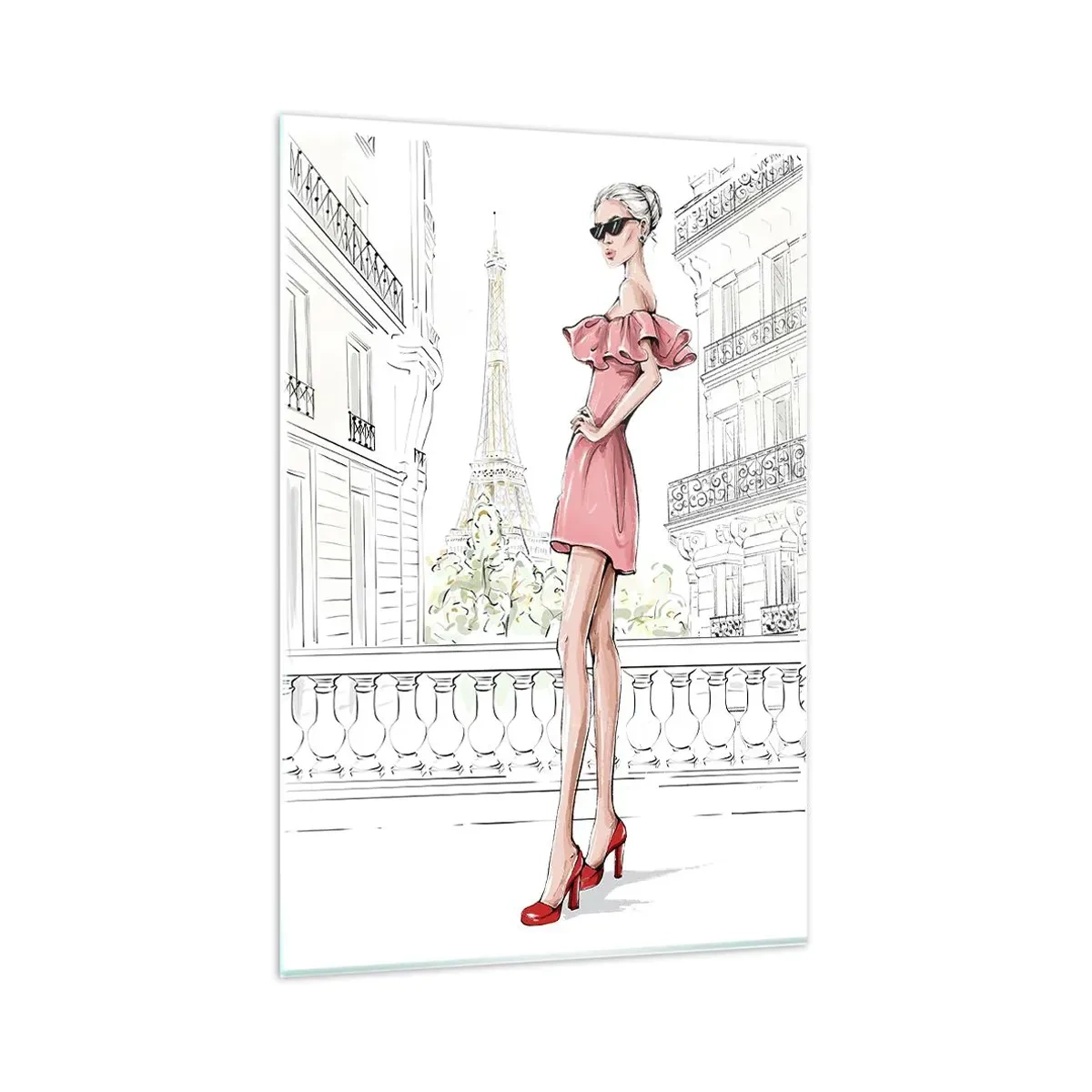 Cuadro sobre vidrio - Impresiones sobre Vidrio - El arte de la moda - 80x120 cm