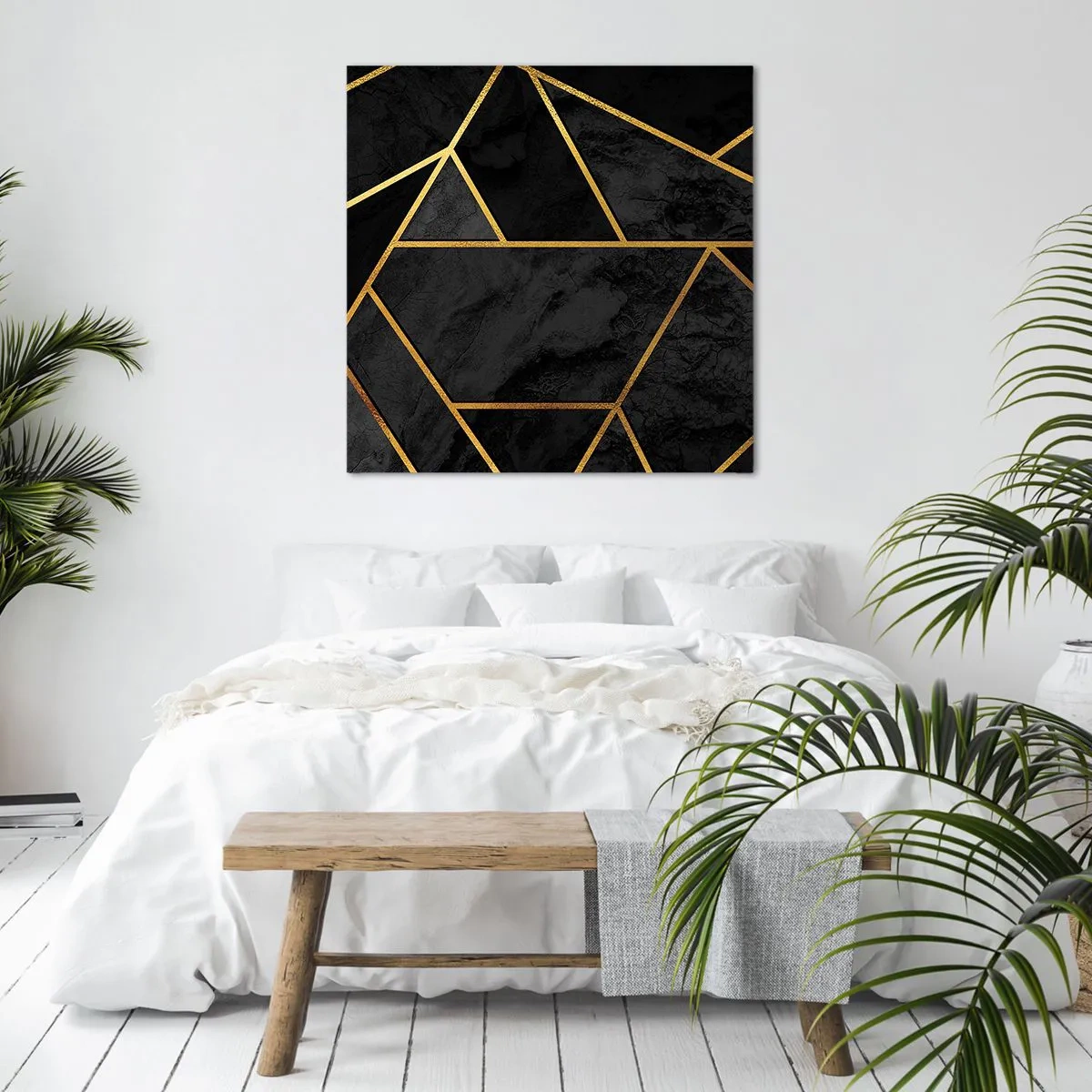 Cuadro sobre lienzo - Impresión de Imagen - Oscuridad y brillo - 60x60 cm