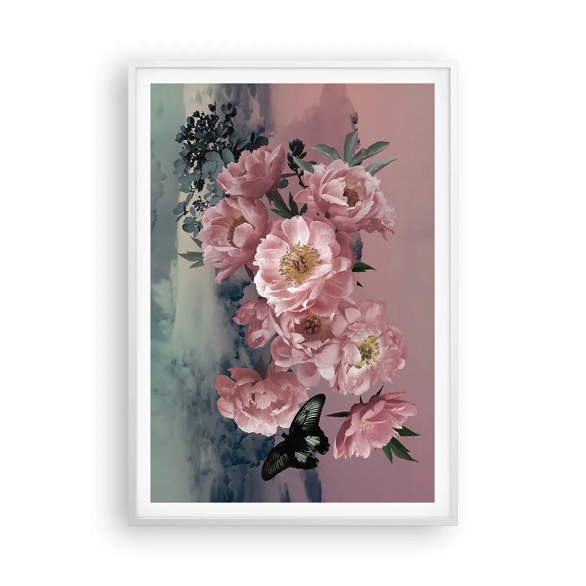 Póster en marco blanco - La cúspide del romance - 70x100 cm