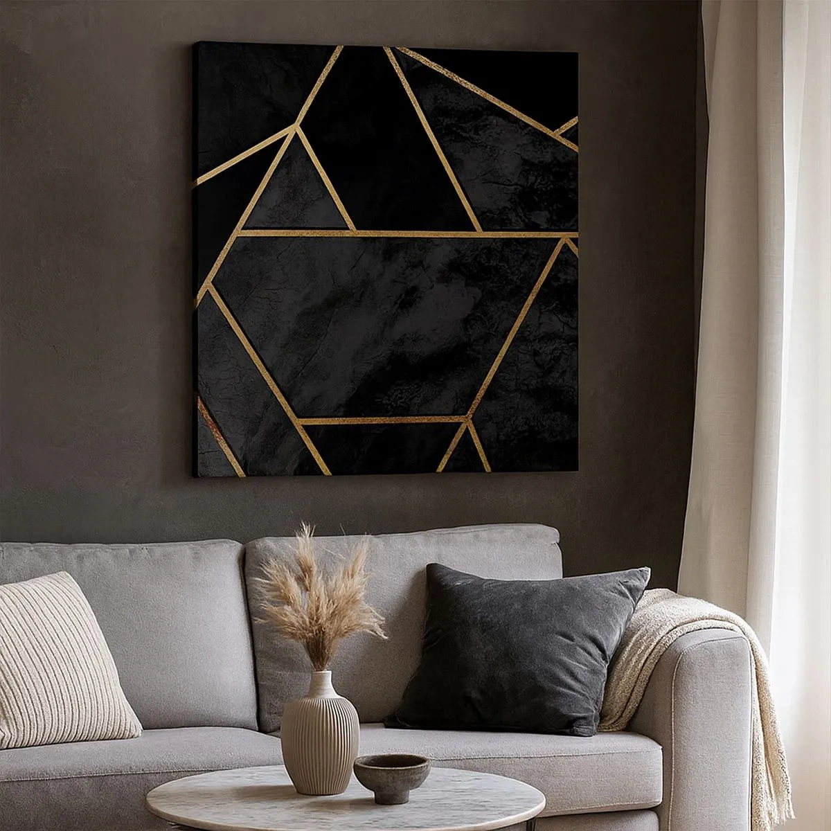 Cuadro sobre lienzo - Impresión de Imagen - Oscuridad y brillo - 30x30 cm