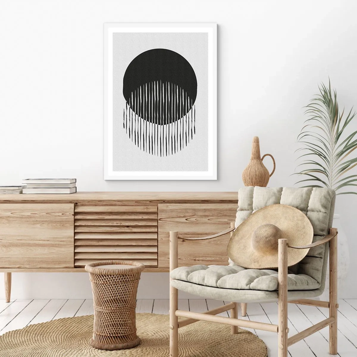 Póster en marco blanco - Su alter ego - 70x100 cm