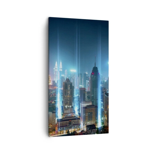 Cuadro sobre lienzo - Impresión de Imagen - De Berlín al cielo - 45x80 cm