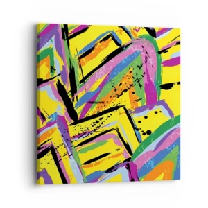 Cuadro sobre lienzo - Impresión de Imagen - Grita de alegría - 40x40 cm
