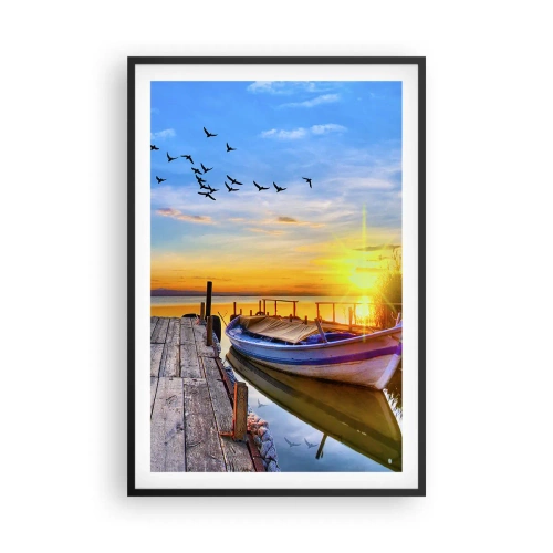 Póster en marco negro - Adiós, hasta mañana - 61x91 cm