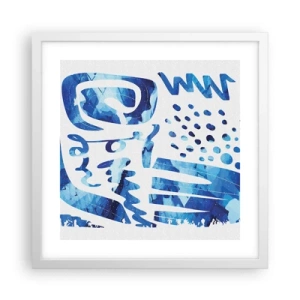 Póster en marco blanco - Vuelta a las raíces - 40x40 cm