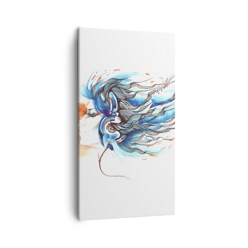 Cuadro sobre lienzo - Impresión de Imagen - Que suene la música - 45x80 cm