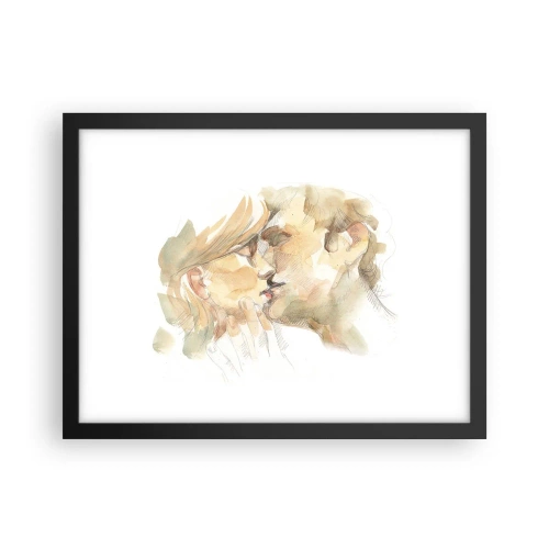 Póster en marco negro - ¿La media naranja encontrada? - 40x30 cm