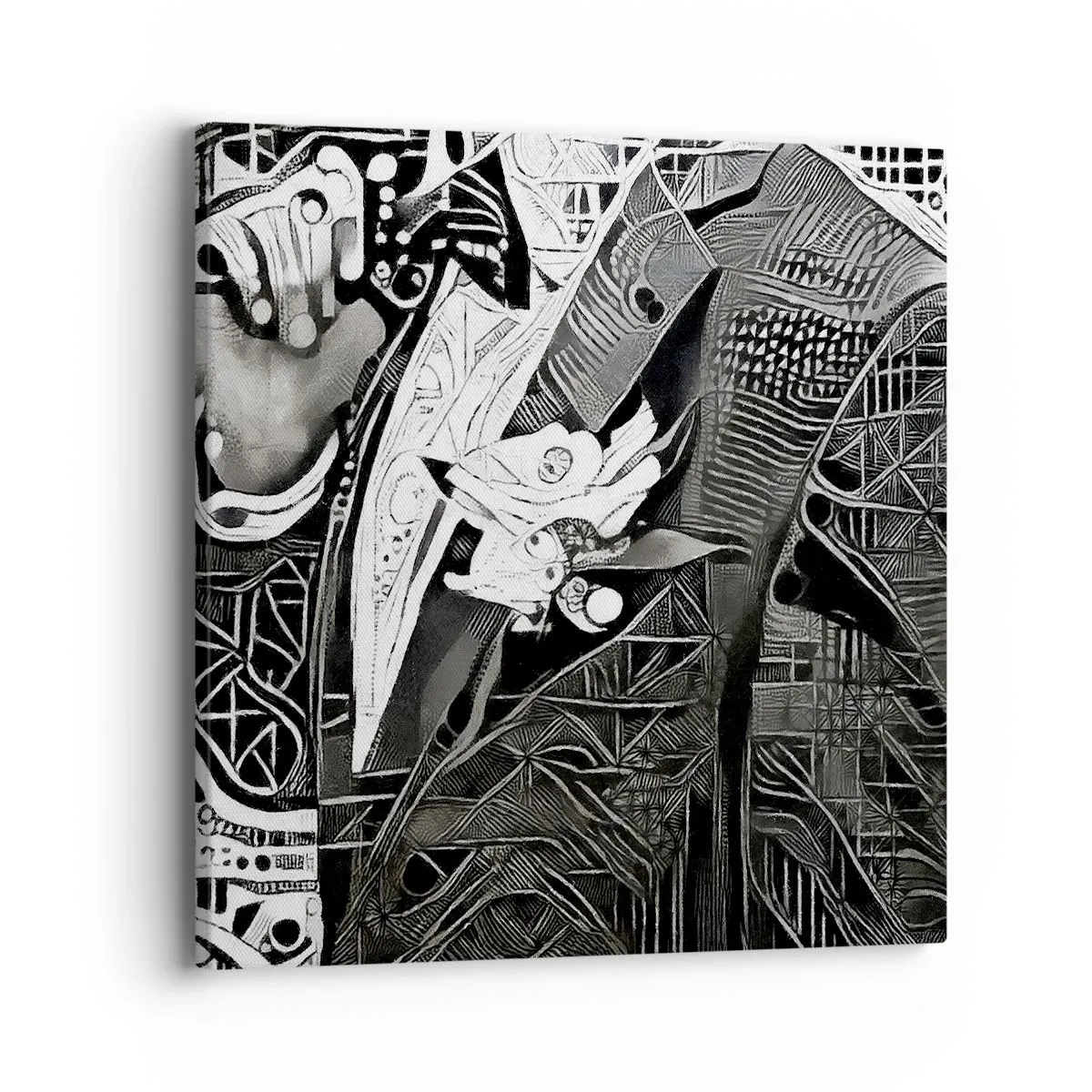 Cuadro sobre lienzo - Impresión de Imagen - Solo un hombre aparentemente gris - 40x40 cm