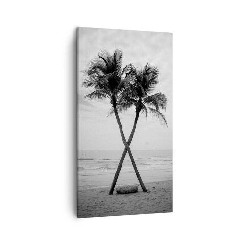 Cuadro sobre lienzo - Impresión de Imagen - Las eternas inquilinas de la playa - 45x80 cm