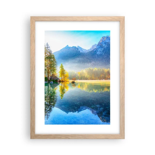 Póster en marco roble claro - Majestuosidad y dulzura - 30x40 cm