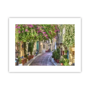 Póster - Un callejón floreciente - 40x30 cm