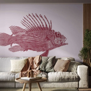 Fotomural personalizado Autoadhesivo Deluxe Sticker - Un habitante de aguas exóticas - Pez, pez león, Tropical