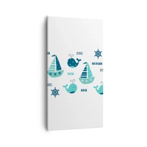 Cuadro sobre lienzo - Impresión de Imagen - A través de mares y océanos - 55x100 cm