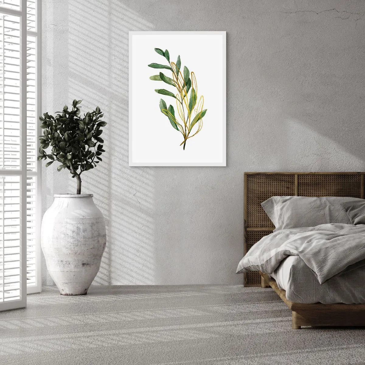Póster en marco blanco - La vida se abre camino - 40x50 cm