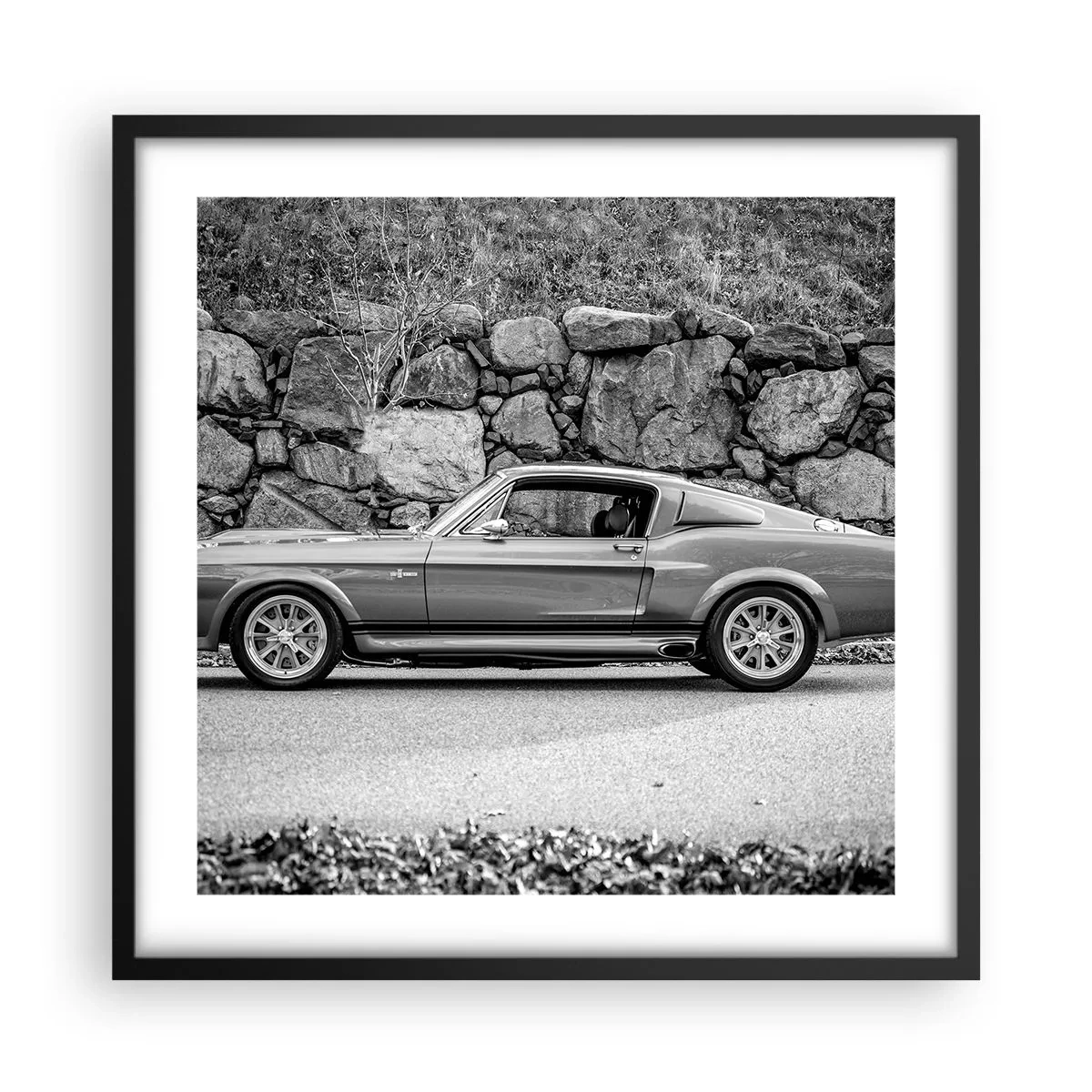 Póster en marco negro - Una leyenda de los años 60 - 50x50 cm