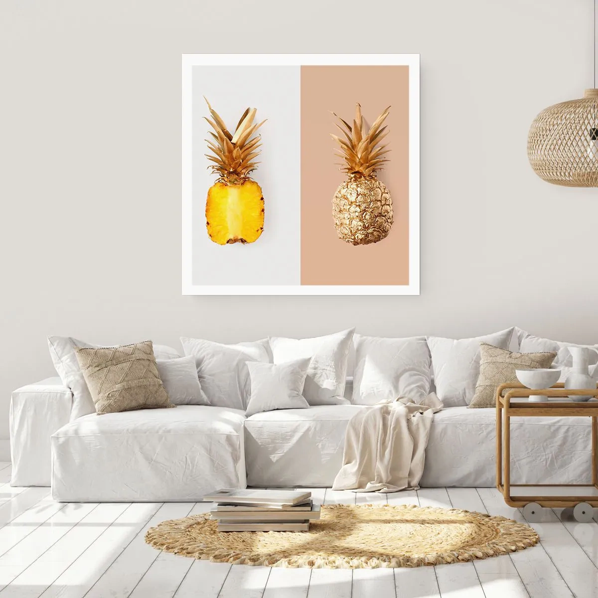 Póster - Piña y media - 40x40 cm