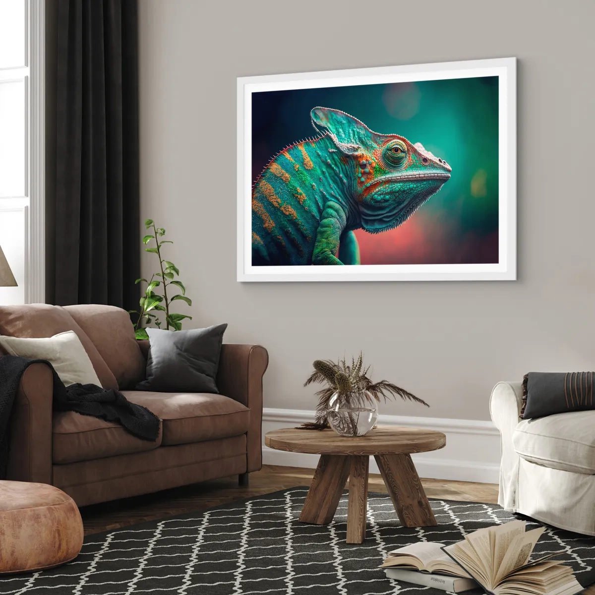 Póster en marco blanco - ¿Puedes verme? No está bien... - 91x61 cm