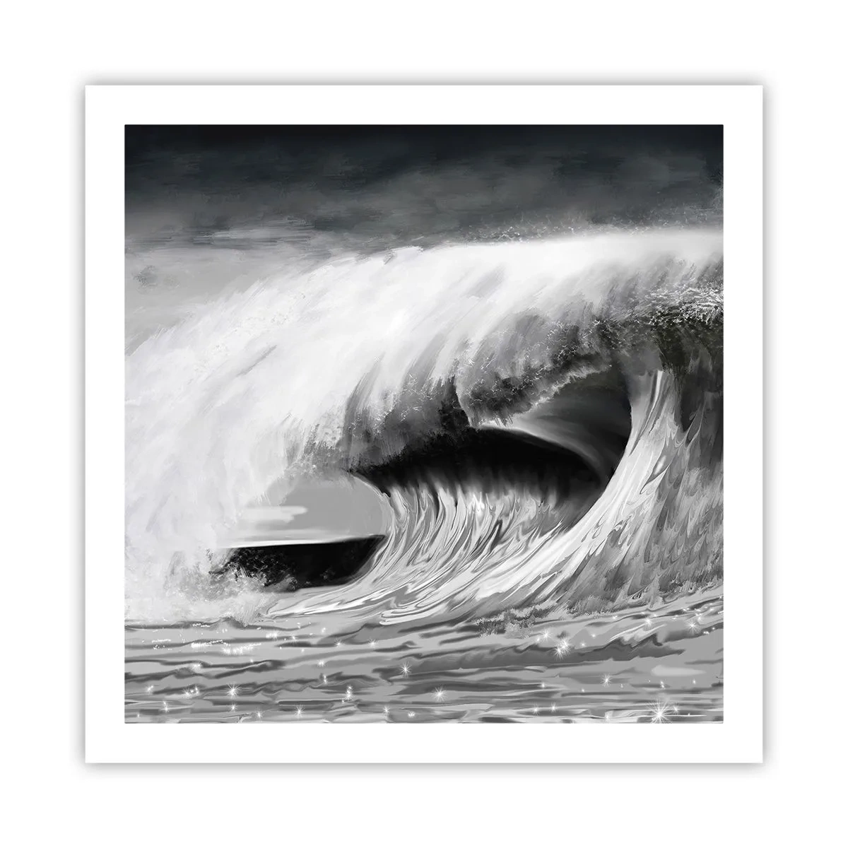 Póster - La ira del océano - 60x60 cm