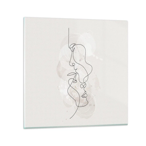 Cuadro sobre vidrio - Impresiones sobre Vidrio - En un abrazo - 30x30 cm