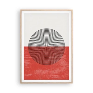 Póster en marco roble claro - En el corazón de la misma - 70x100 cm