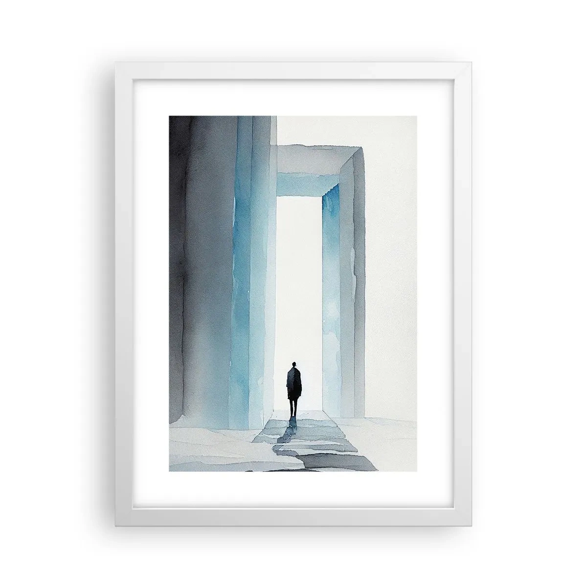 Póster en marco blanco - Vivir sin límites - 30x40 cm