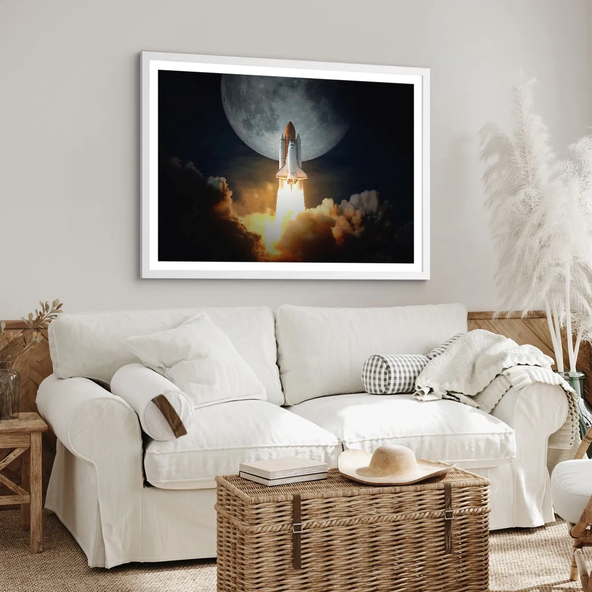 Póster en marco blanco - El comienzo de una aventura sobrenatural - 50x40 cm