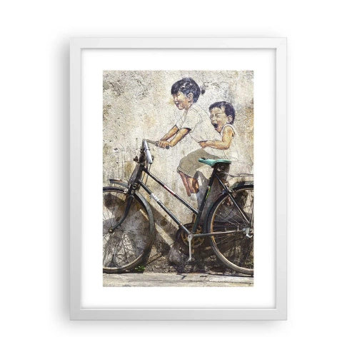 Póster en marco blanco - ¿Verdadero o falso? - 30x40 cm