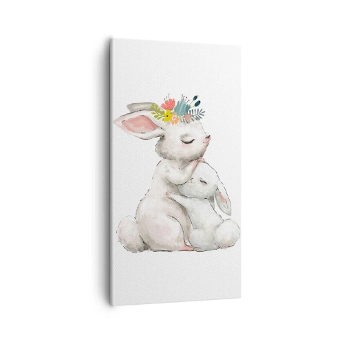 Cuadro sobre lienzo - Impresión de Imagen - En ningún lugar mejor que con mamá - 55x100 cm