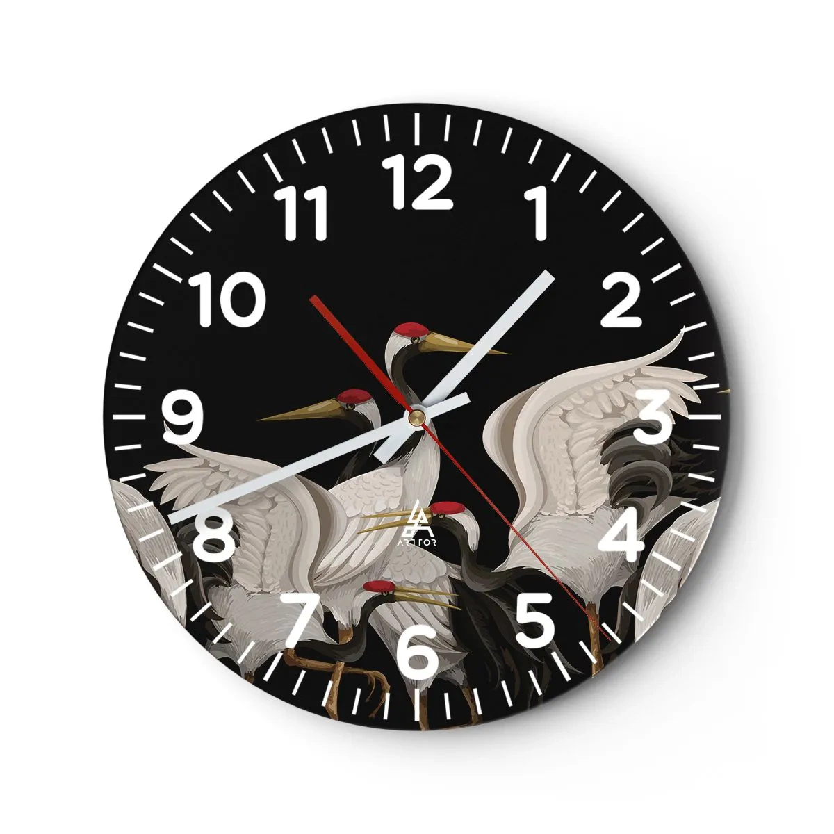 Reloj de pared - Reloj de vidrio - Asuntos de aves - 30x30 cm