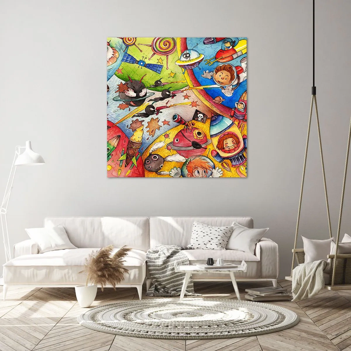 Cuadro sobre lienzo - Impresión de Imagen - Una gran aventura cósmica - 70x70 cm