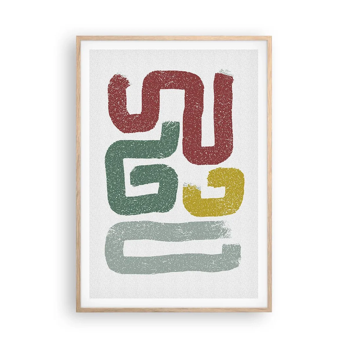 Póster en marco roble claro - En un idioma desconocido - 70x100 cm