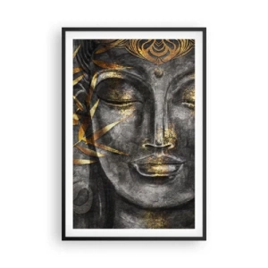 Póster en marco negro - Siente la paz - 61x91 cm