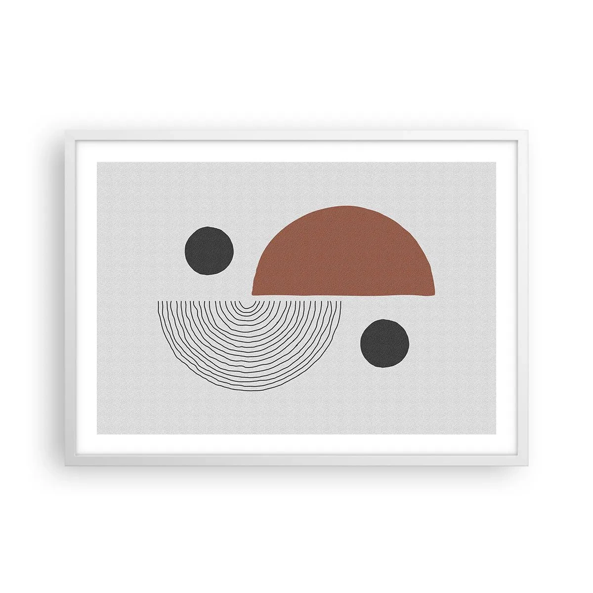 Póster en marco blanco - La perfección del círculo - 70x50 cm