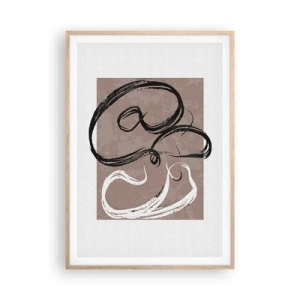 Póster en marco roble claro - Composición: la búsqueda de la plenitud - 70x100 cm