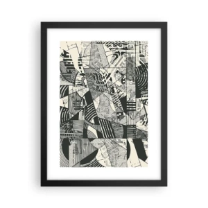 Póster en marco negro - La dinámica del presente - 30x40 cm