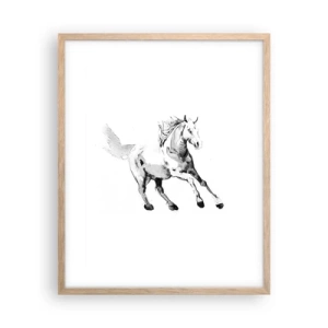 Póster en marco roble claro - Alma indómita - 40x50 cm