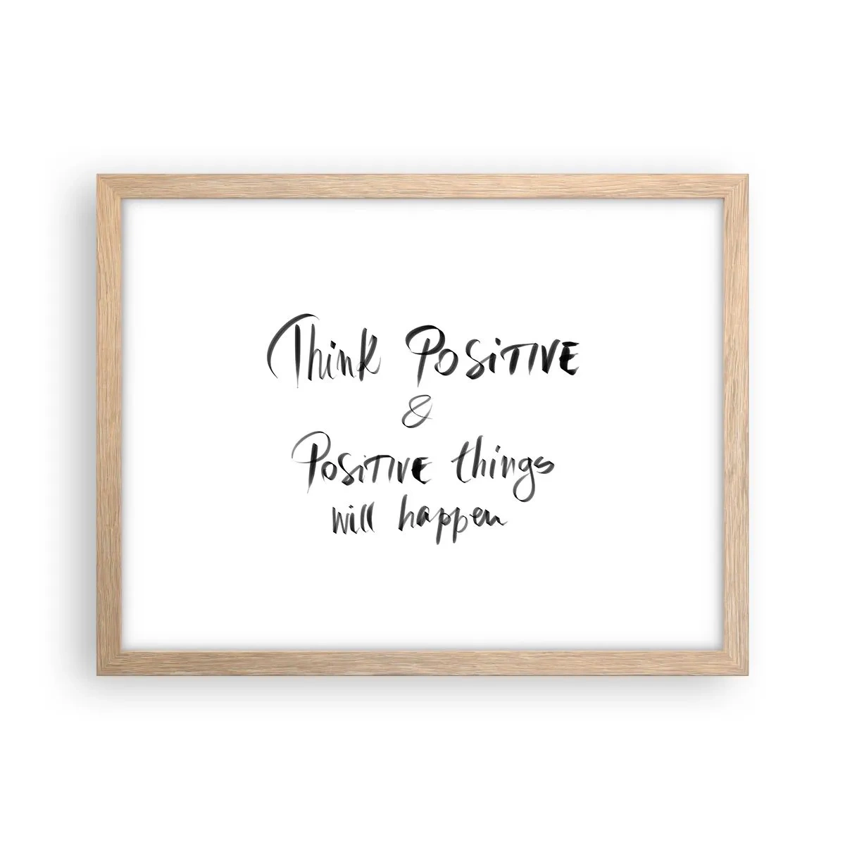 Póster en marco roble claro - ¿Cómo vivir? - 40x30 cm