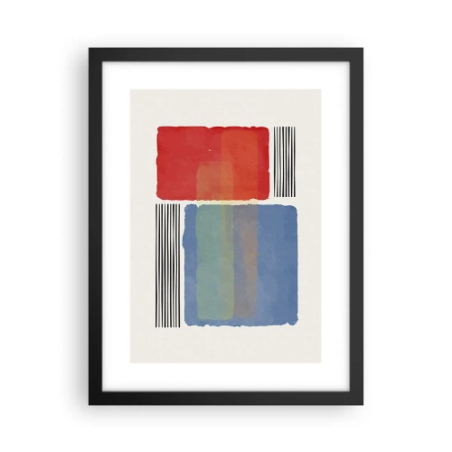 Póster en marco negro - Espíritu y alma de la geometría - 30x40 cm