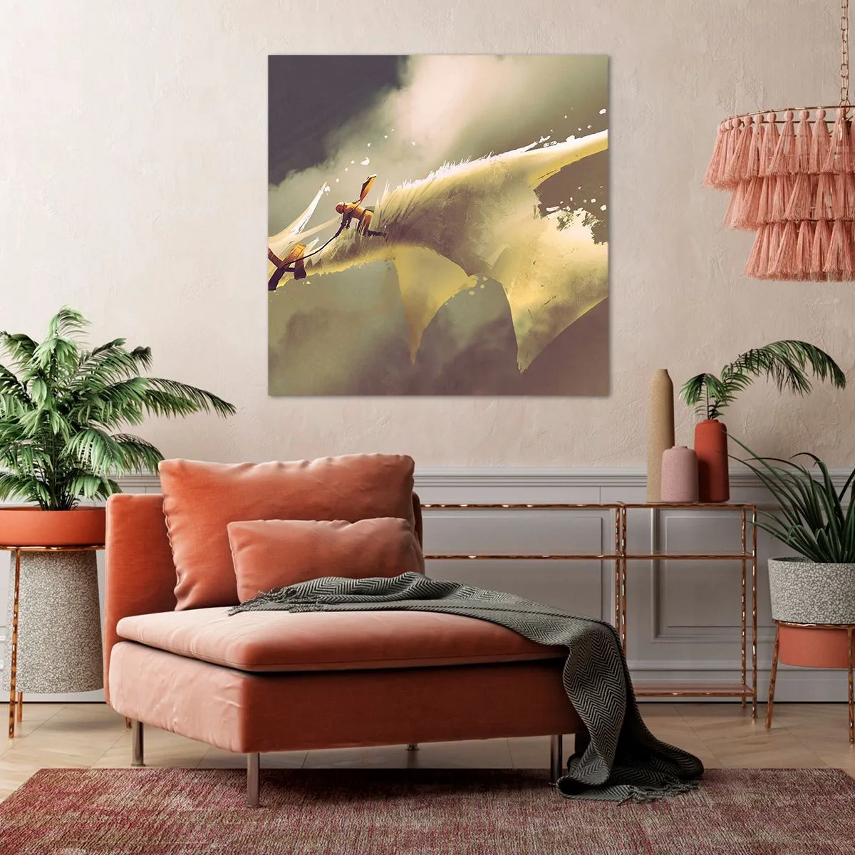 Cuadro sobre lienzo - Impresión de Imagen - Al rescate - 40x40 cm