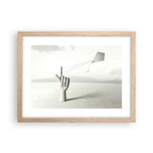 Póster en marco roble claro - Una prueba de fuerza - 40x30 cm