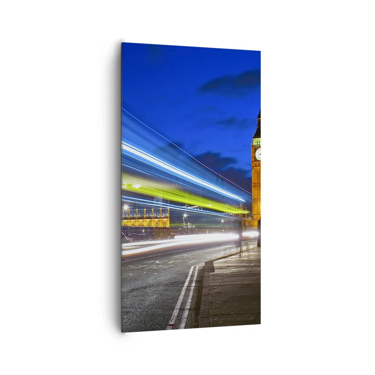 Cuadro sobre lienzo - Impresión de Imagen - Bajo la mirada del Big Ben - 65x120 cm