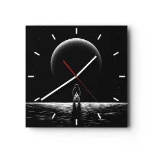 Reloj de pared - Reloj de vidrio - Cara a cara - 40x40 cm