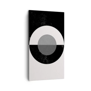 Cuadro sobre lienzo - Impresión de Imagen - Armonía en blanco y negro - 45x80 cm