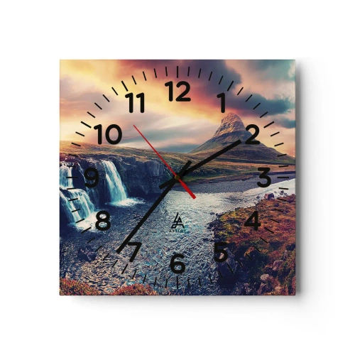 Reloj de pared - Reloj de vidrio - En la majestuosidad de la naturaleza - 40x40 cm