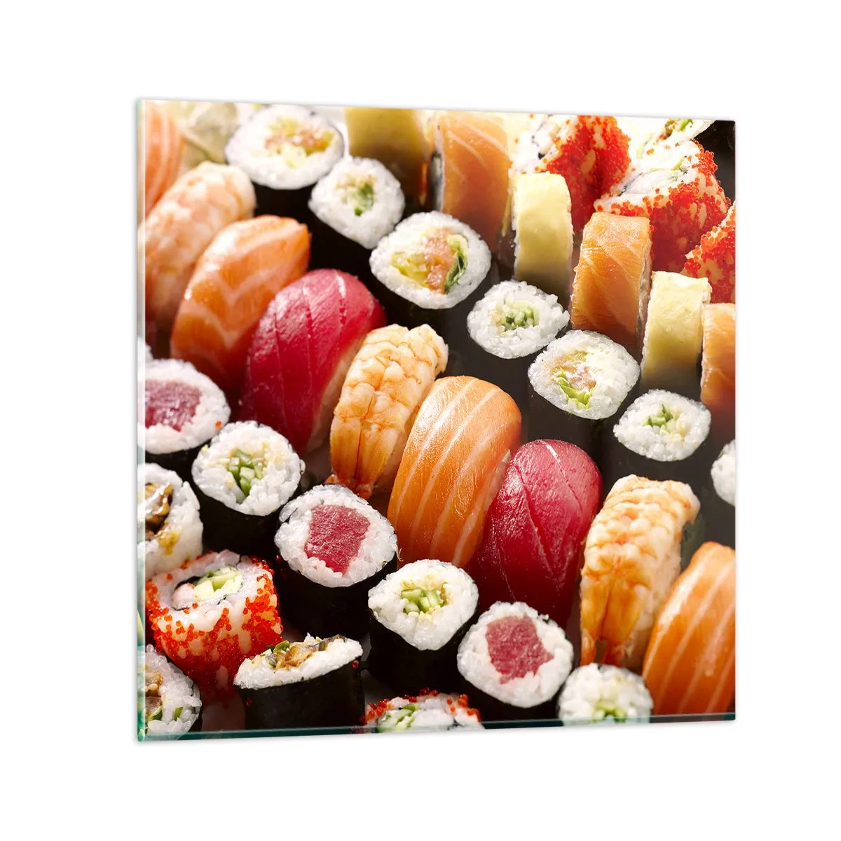 Cuadro sobre vidrio - Impresiones sobre Vidrio - Colores y sabores de Asia - 70x70 cm