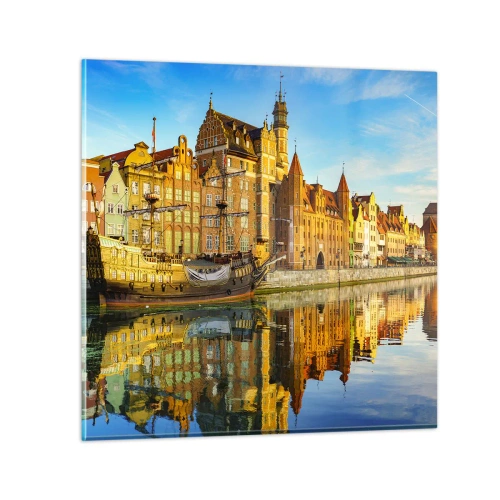 Cuadro sobre vidrio - Impresiones sobre Vidrio - Un espejo del pasado - 30x30 cm